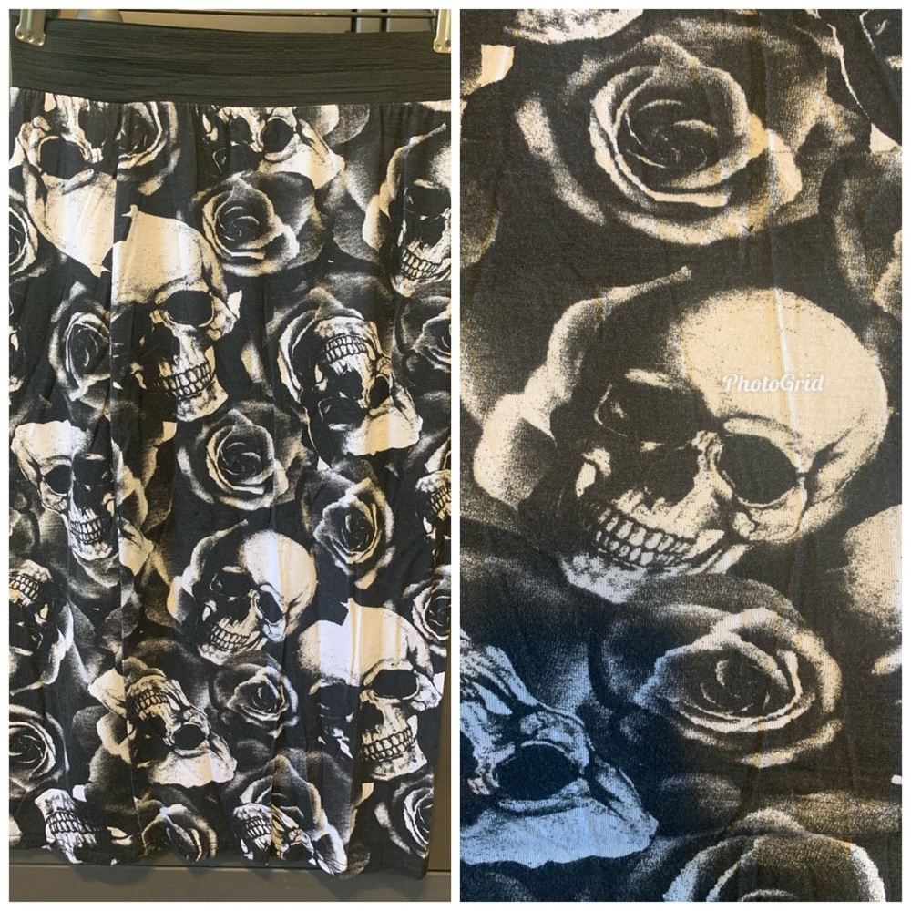 Skull pencil skirt